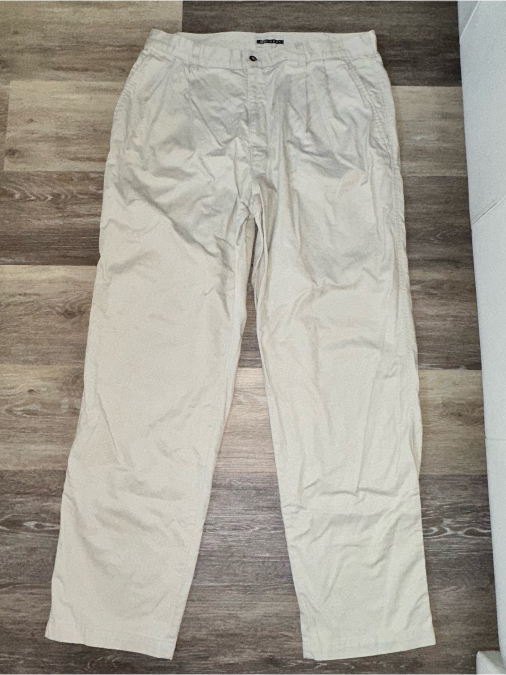 Vintage Retreat Men's Khaki Casual Trousers - Beige 36 x 32